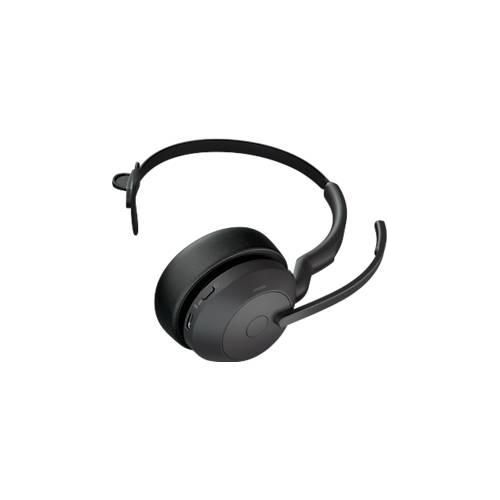 Headset Jabra Evolve2 55 link380a Mono, Reichweite bis 30 m, bis 10 h, UC-optimiert, schwarz