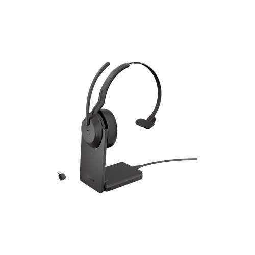 Headset Jabra Evolve2 55 link380c Mono, Reichweite bis 30 m, bis 10 h, MS-Teams optimiert, schwarz