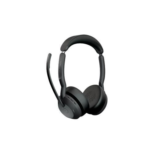 Headset Jabra Evolve2 55 link380c Stereo, Reichweite bis 30 m, bis 10 h, MS-Teams optimiert, schwarz