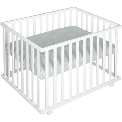roba® Laufgitter »Style weiss, 75x100 cm«, bis 15 kg, mit Laufgittereinlage frosty green