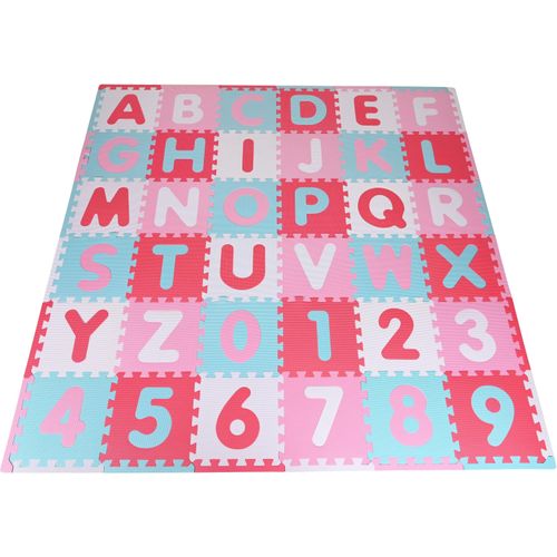 Knorrtoys® Puzzle »Alphabet + Zahlen, Pink-rosa«, Puzzlematte, Bodenpuzzle