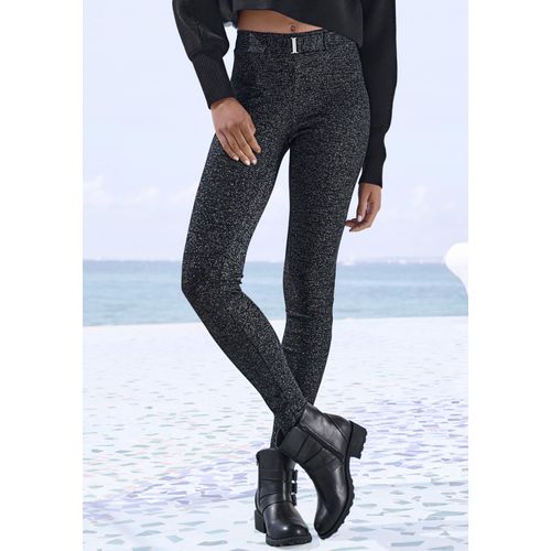 LASCANA Leggings, vorne mit angesetztem Gürtel