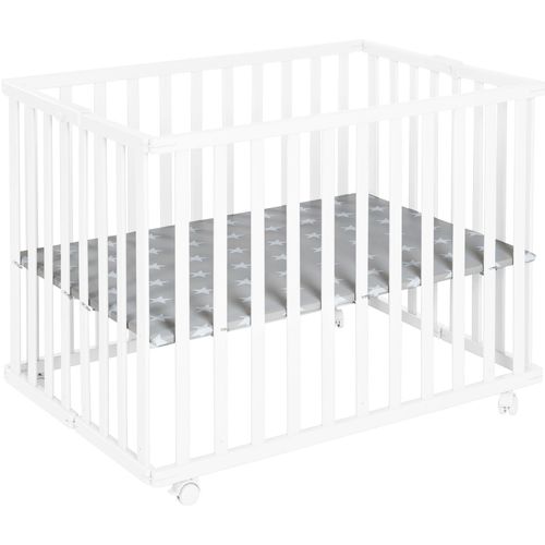 roba® Laufgitter »Little Stars, weiss, 74x100 cm«, mit Folienboden