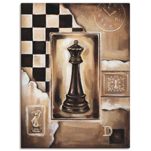 Artland Leinwandbild »Schach Königin«, Schach, (1 St.), auf Keilrahmen gespannt