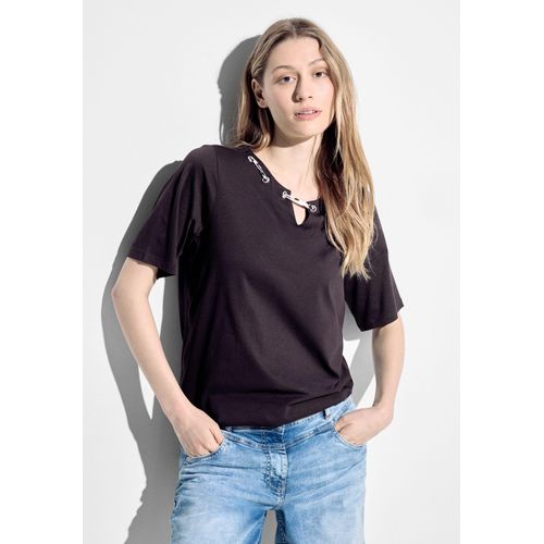 Cecil T-Shirt, mit buntem Stringdetail