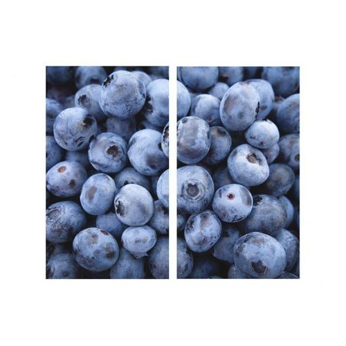 Wall-Art Herd-Abdeckplatte »Herdabdeckplatte Blaubeeren«, (Set, 2 tlg.), moderne Schutzplatte