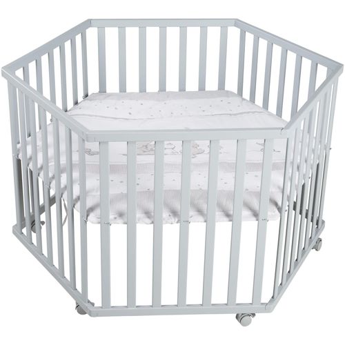 roba® Laufgitter »Sternenzauber, taupe, 6-eckig«, bis 15 kg, mit Stoffeinlage