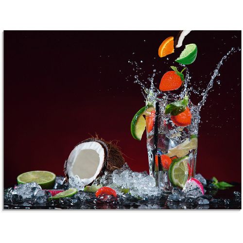 Artland Glasbild »Frischer Fruchtcocktail II«, Getränke, (1 St.), in verschiedenen Grössen