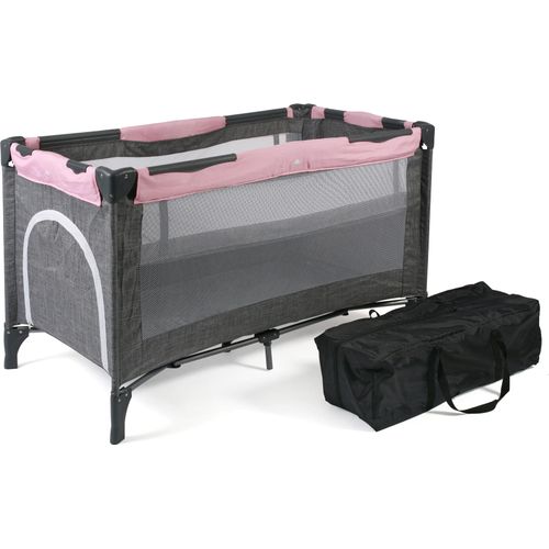 CHIC4BABY Baby-Reisebett »Luxus, Melange Rosa«, inkl. Transporttasche