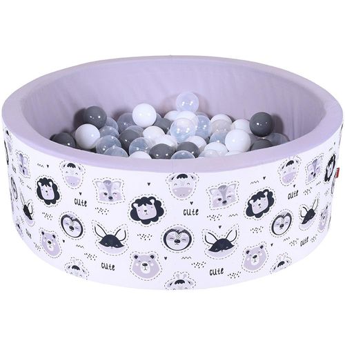 Knorrtoys® Bällebad »Soft, Cute Animals«, mit 150 Bällen grau/weiss/transparent; Made in Europe