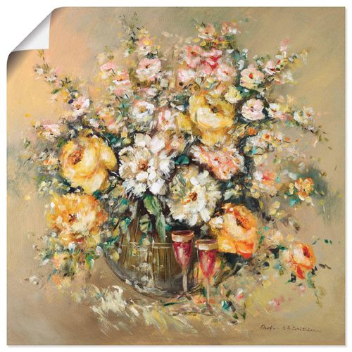 Artland Wandbild »Blumen und Spirituosen«, Blumen, (1 St.), als Leinwandbild, Poster, Wandaufkleber in verschied. Grössen