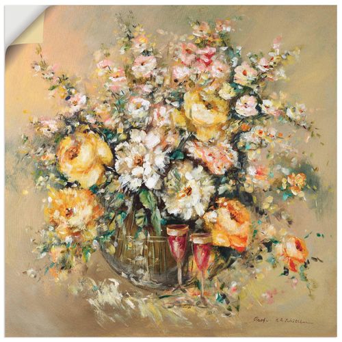 Artland Wandbild »Blumen und Spirituosen«, Blumen, (1 St.), als Leinwandbild, Poster, Wandaufkleber in verschied. Grössen