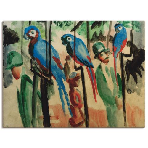 Artland Leinwandbild »Bei den Papageien«, Vögel, (1 St.), auf Keilrahmen gespannt