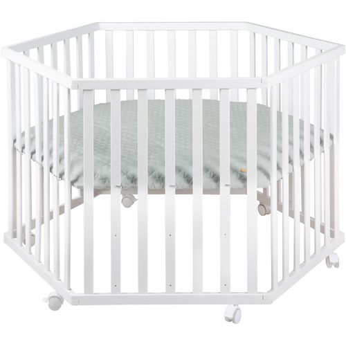 roba® Laufgitter »Style weiss, 6-eckig«, bis 15 kg, mit Laufgittereinlage frosty green