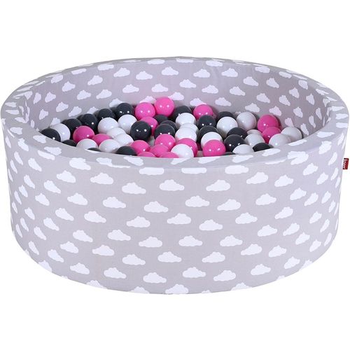Knorrtoys® Bällebad »Soft, Grey White Clouds«, mit 300 Bällen creme/Grey/rose; Made in Europe