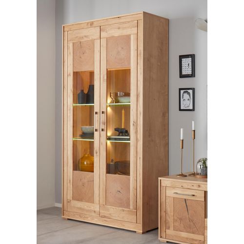 Vitrine VOGL MÖBELFABRIK Schränke braun (eichefarben chalet/wildeiche massiv) Höhe 202 cm