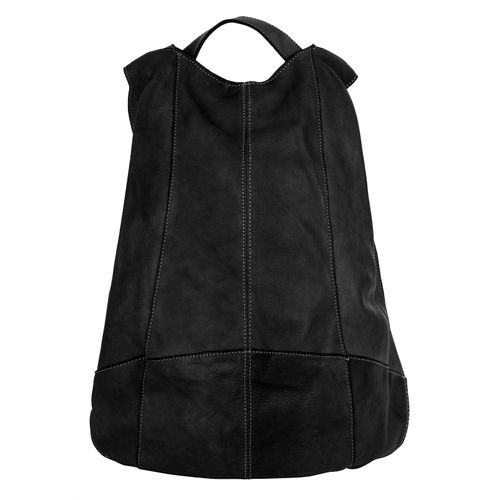 Tagesrucksack FORTY Gr. B/T: 33cm x 5cm, schwarz Rucksäcke echt Leder, Made in Italy