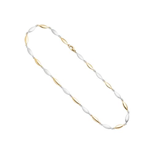 Goldkette JOBO Halsketten Gr. Gelbgold 585-Weißgold 585, L: 45cm, gelb (gelbgold 585) Damen 585 Gold bicolor 45 cm