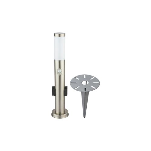 Stehlampe, 2x Steckdose, Bewegungsmelder, Erdspieß