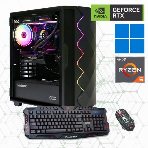 GAMEMAX Gaming-PC, schwarz (diamond bk), Microsoft Windows 11 Home (64 Bit), 16 GB RAM 1000 GB SSD, Computer, Windows 11