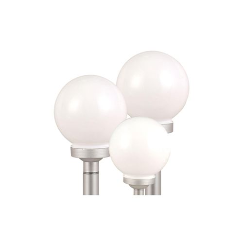 3er Set LED Außen Solarleuchten, Kugel weiß, 15 und 20 cm