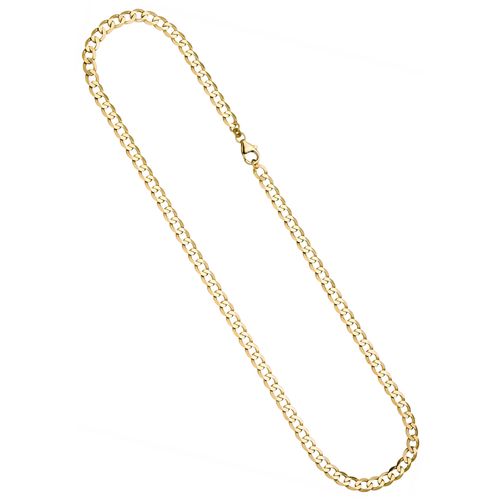 Kette ohne Anhänger JOBO, gold (gelbgold 333), Halsketten, Damen, Gelbgold 333, L: 60cm, Panzerkette, Panzerkette 333 Gold 5,7 mm 60 cm