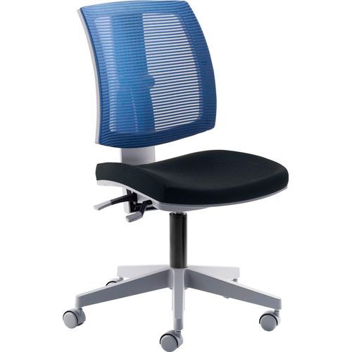 Bürostuhl MAYER SITZMÖBEL, bunt (schwarz, blau, grau), B:59cm H:97cm T:59cm, Stühle, Bürodrehstuhl, 