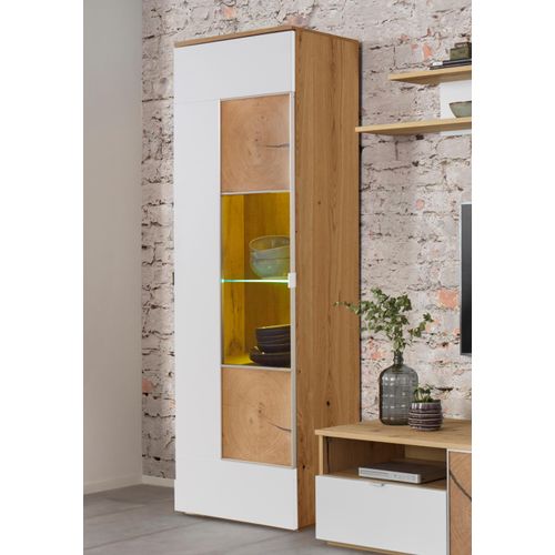 Vitrine VOGL MÖBELFABRIK Schränke beige (altholzeiche/weiß) Höhe 195 cm