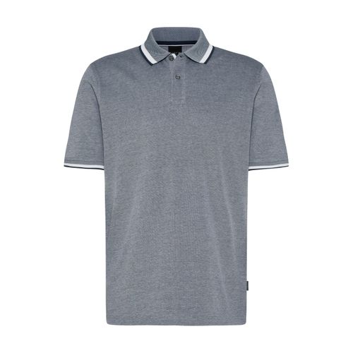 Poloshirt BUGATTI Gr. XL, blau (dunkelblau) Herren Shirts mit Kontraststreifen