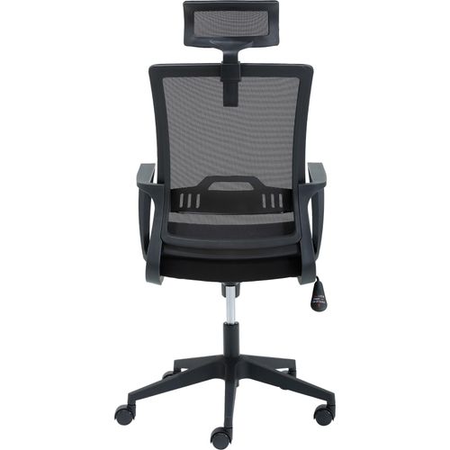 Bürostuhl MAYER SITZMÖBEL Stühle Gr. B/H/T: 61,5cm x 109cm x 65cm, Polyester, schwarz (schwarz + schwarz) 