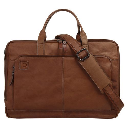 Laptoptasche X-ZONE Gr. B/H/T: 43cm x 31cm x 11cm onesize, braun (cognac) Damen Taschen echt Leder