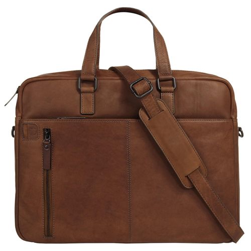 Aktentasche X-ZONE Gr. B/H/T: 40cm x 30cm x 6cm onesize, braun (cognac) Damen Taschen echt Leder