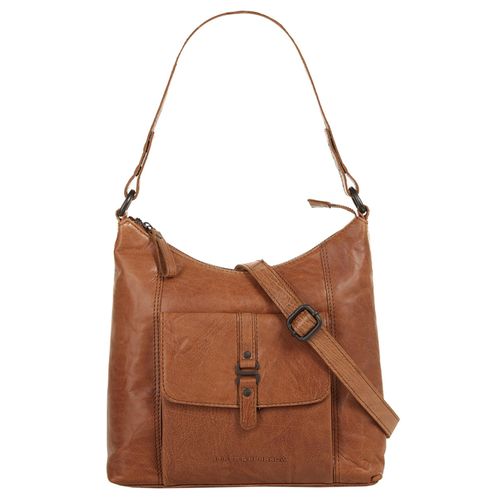 Shopper SPIKES & SPARROW, Damen, Gr. B/H/T: 23cm x 23cm x 6cm onesize, braun (cognac), Leder, unifarben, Taschen, echt Leder
