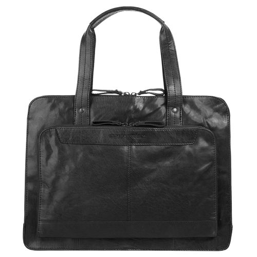 Shopper SPIKES & SPARROW Gr. B/H/T: 40cm x 30cm x 10cm onesize, schwarz Damen Taschen echt Leder