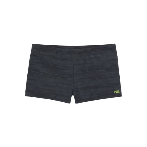 Boxer-Badehose BRUNO BANANI, Herren, Gr. 8 (58/60), N-Gr, schwarz (schwarz, grau), Polyamid, bedruckt, Badehosen, mit trendigem Alloverprint