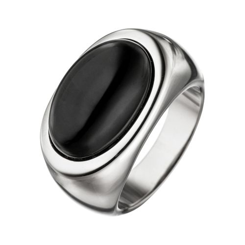 Silberring JOBO Fingerringe Gr. 50, Silber 925 (Sterlingsilber), silberfarben (silber 925) Damen 925 Silber mit Onyx