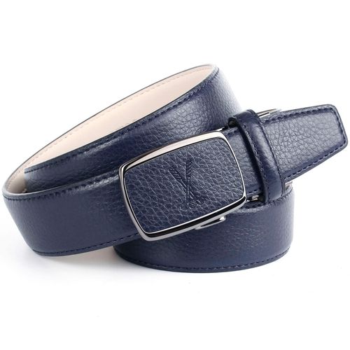 Ledergürtel ANTHONI CROWN, Damen, Gr. 95, blau, Leder, unifarben, Gürtel, mit Golf-Prägung, helle Rückseite