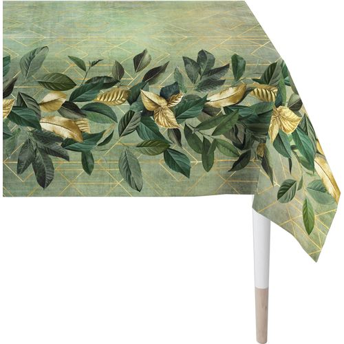 Tischdecke APELT "1608 HERBSTZEIT, Herbstdeko, Herbst" Tischdecken Gr. B/L: 150 cm x 250 cm, 1 St., bunt (grün, goldfarben) Tischdecken Digitaldruck