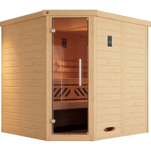 WEKA Sauna "Kemi" Saunen 7,5 kW-Ofen mit digitaler Steuerung beige (natur) Saunen