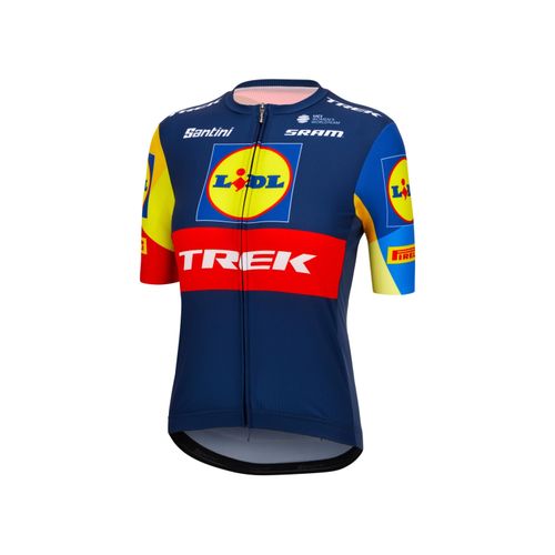 Santini Damen Kurzarmtrikot »Team Lidl-Trek 2024«, mit roh geschnittenen Ärmeln