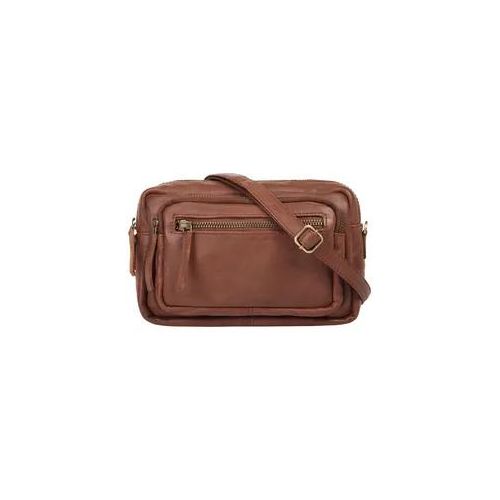 Umhängetasche WOUWOU Gr. B/H/T: 22cm x 16cm x 3cm onesize, braun (cognac) Damen Taschen echt Leder