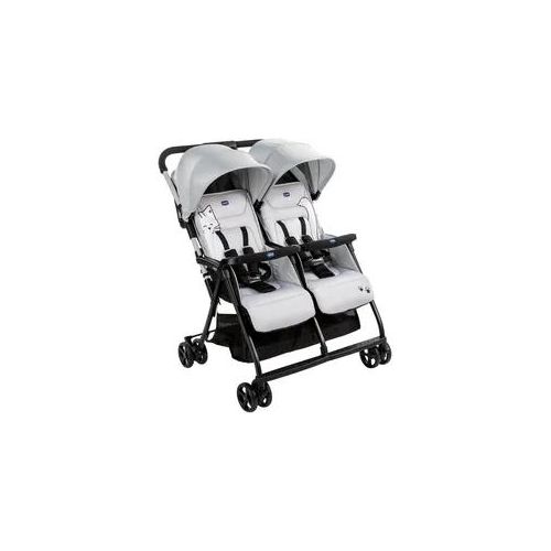 Zwillingsbuggy CHICCO "OHlalà Twin, Silver Cat" silberfarben (silver cat) Baby Kinderwagen Zwillingskinderwagen