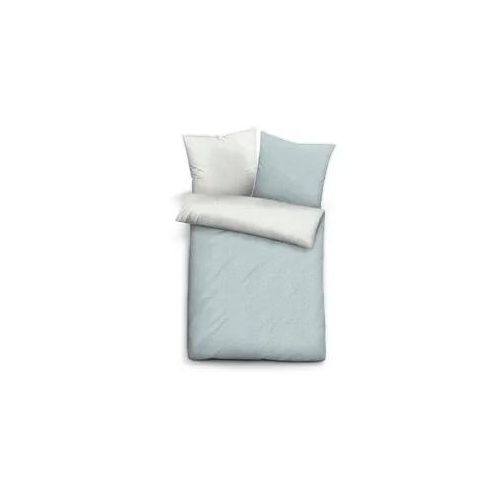 Bettwäsche BIBERNA WITT-PBK-Bettwäsche-temporär Gr. B/L: 155cm x 220cm, 1 tlg., Flanell, B/L: 80cm x 80cm, grau (bleu-grau)