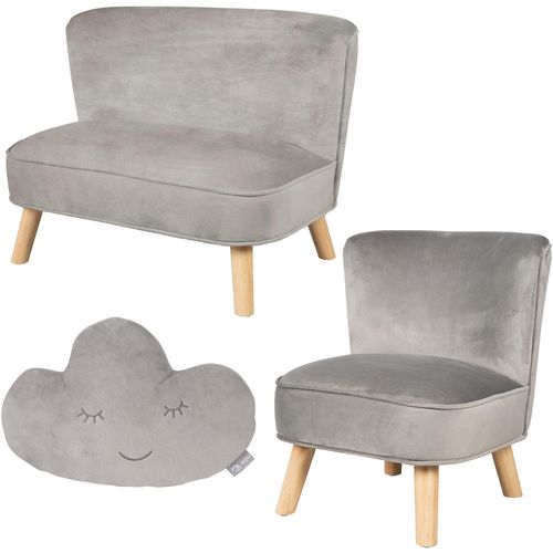 roba® Kindersitzgruppe »Lil Sofa«, (Set, 3 tlg.), bestehend aus Kindersofa, Kindersessel und Dekokissen in Wolkenform