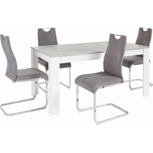 Homexperts Essgruppe »Zabona«, (Set, 5 tlg.), 4 Stühle und 1 Tisch