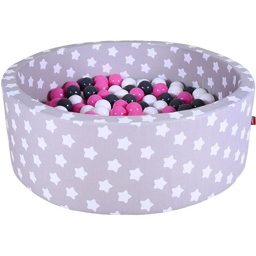 Knorrtoys® Bällebad »Soft, Grey White Stars«, mit 300 Bällen creme/Grey/rose; Made in Europe