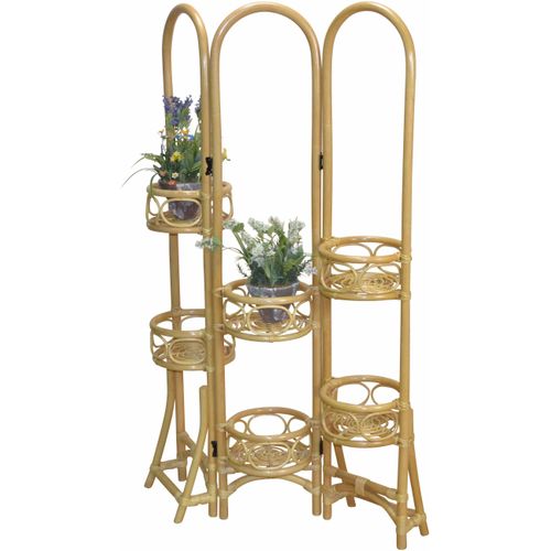 Home affaire Paravent, Rattan mit Blumenhalterung