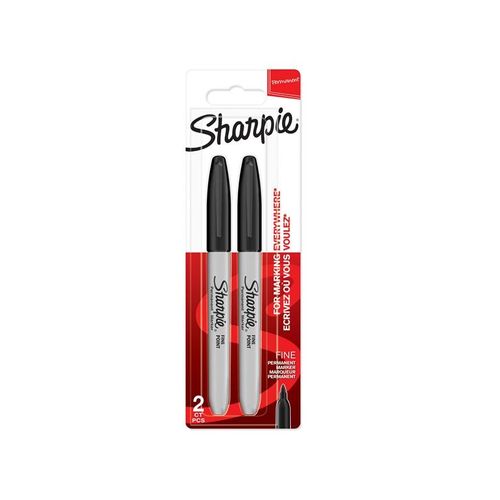 Sharpie Permanent Marker | Marker Stifte mit feiner Spitze | schwarz | 2 Stück