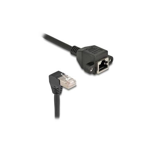 Netzwerk Verlängerungskabel s/ftp Stecker RJ45 Stecker 90° gewinkelt (80310) - Delock