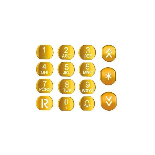 Vimar - R970 Alphanumerische Platte, Goldknopfserie